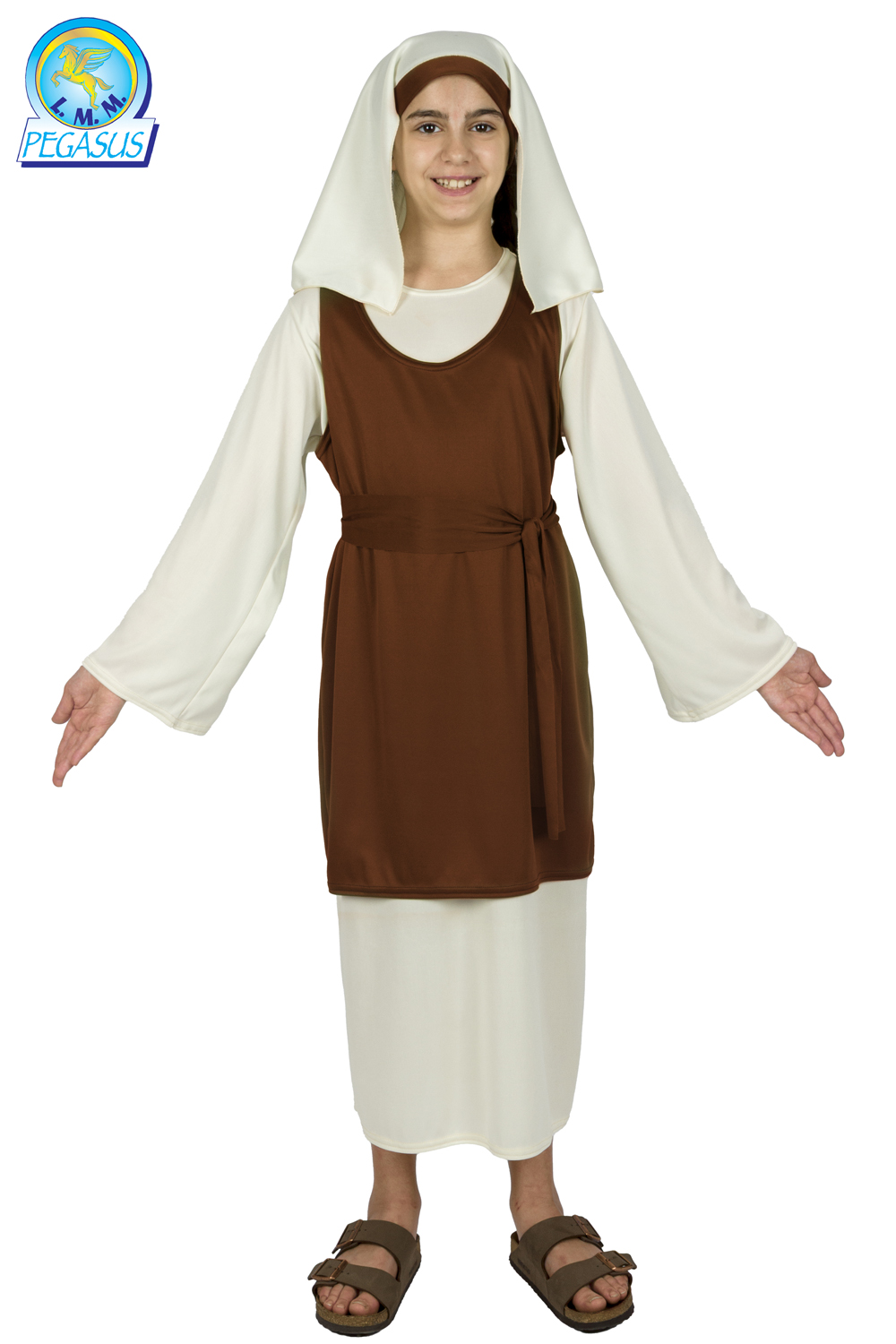 PASTORELLA DEL PRESEPE MARRONE BAMBINA